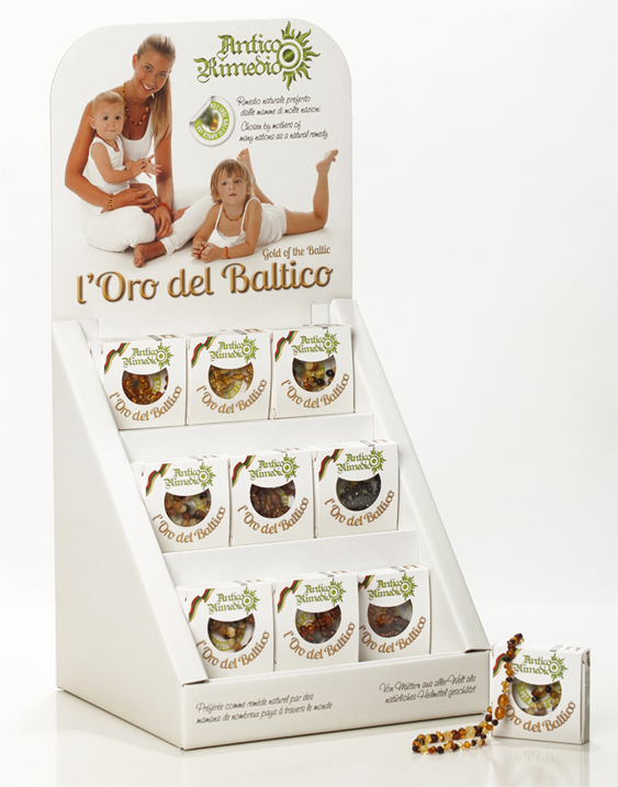 espositore collanina ambra bambini Nativo